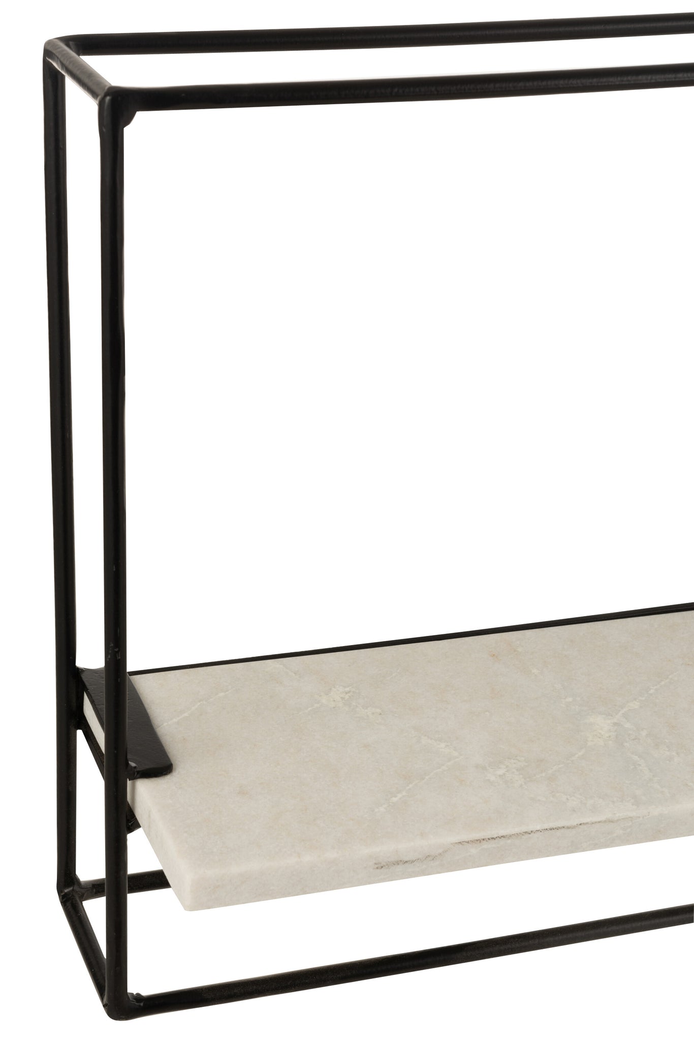 J-LINE WANDREK 1 PLANK IJZER/MARMER ZWART/WIT GROOT - Tuincentrum Lopik