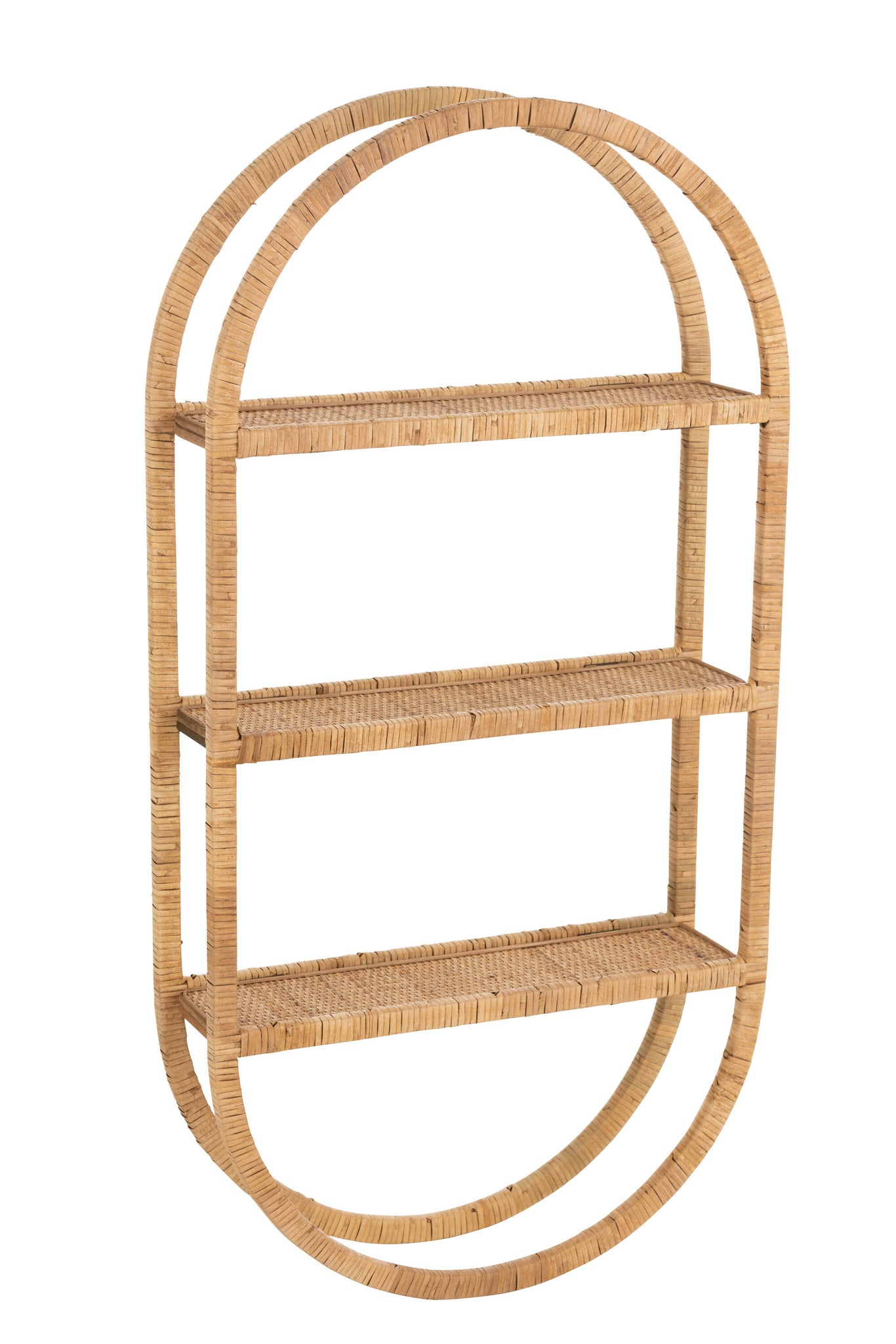 J-LINE WANDREK OVAAL 3 PLANKEN BUIGZAAM ROTAN NATUREL - Tuincentrum Lopik