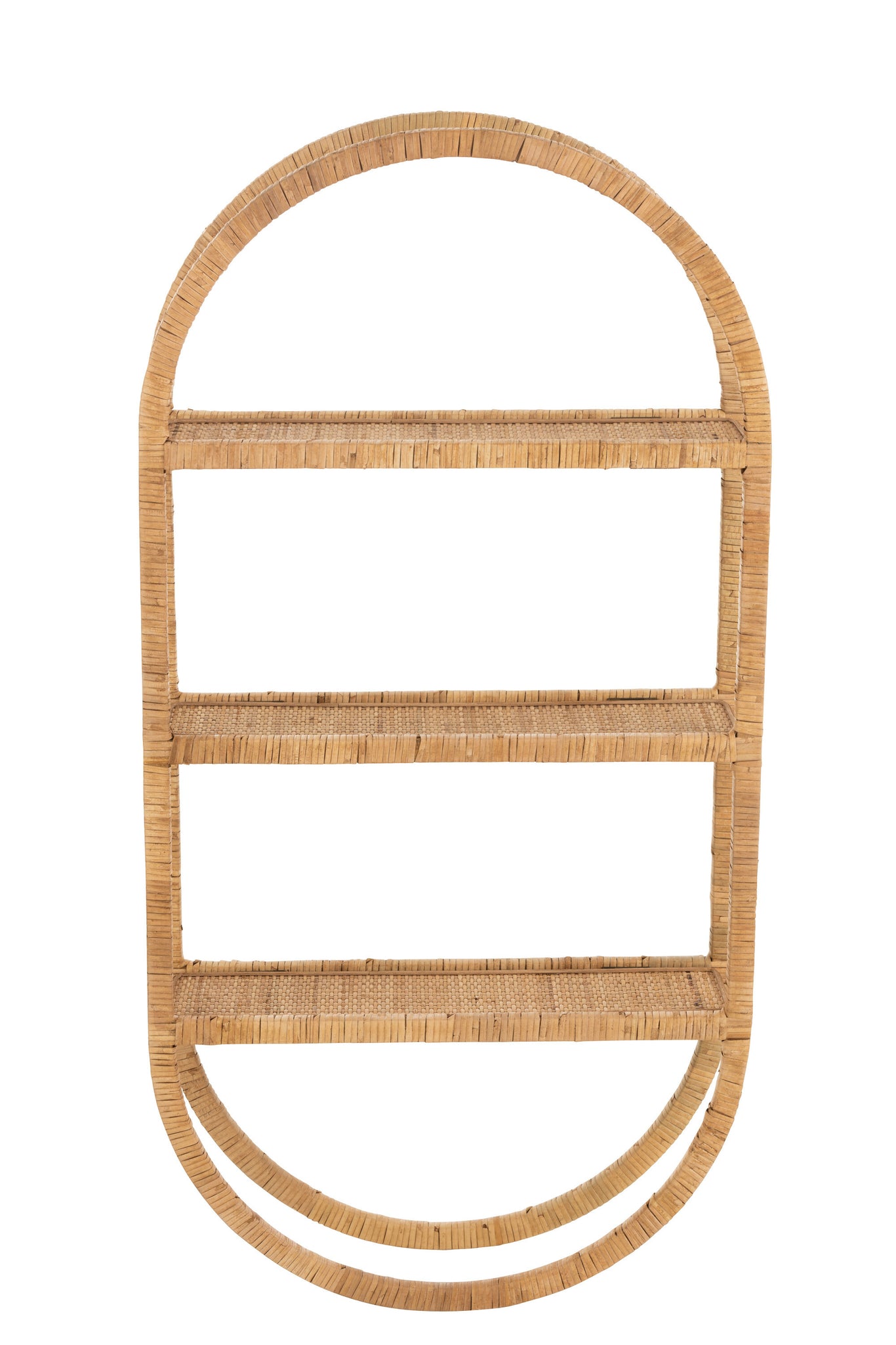 J-LINE WANDREK OVAAL 3 PLANKEN BUIGZAAM ROTAN NATUREL - Tuincentrum Lopik