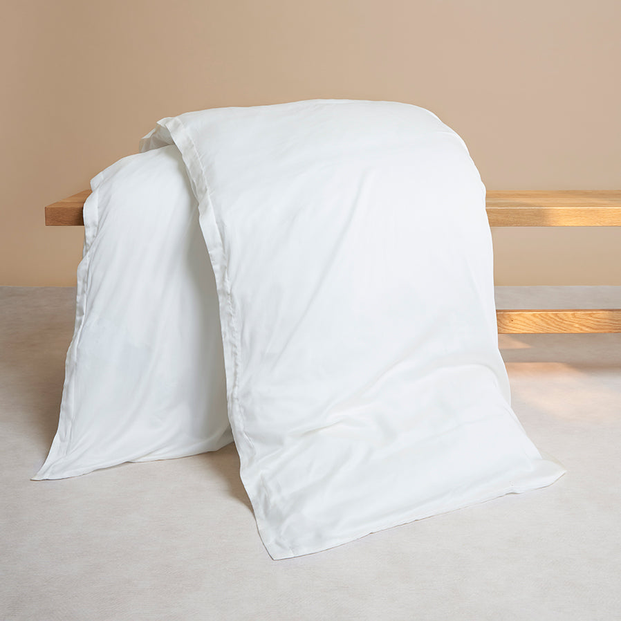 Coco & Cici - Kids - TENCEL Sateen Dekbedovertrek Wit | + 1 kussensloop 60x70 - 1 kussensloop 60x70 - Tuincentrum Lopik