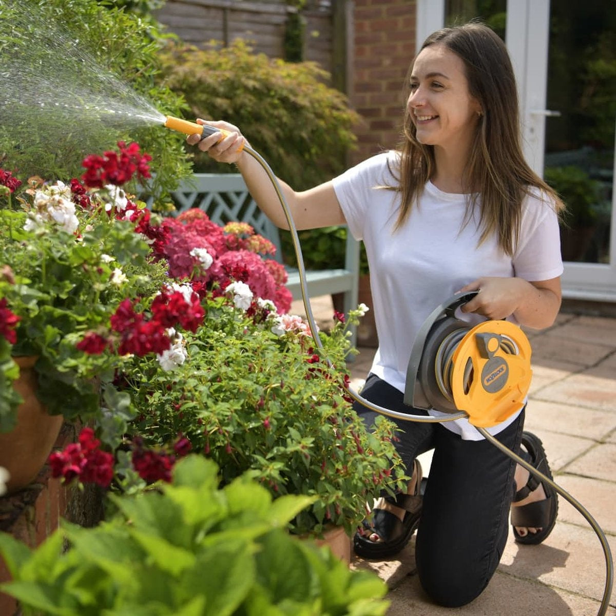 CLICK & GO MICRO REEL SLANGHASPEL + 10M SLANG EN TUINSPUIT