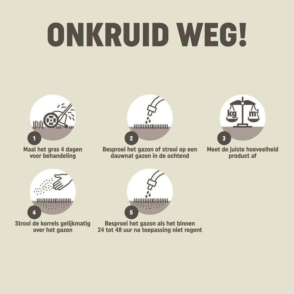 ONKRUID WEG! 800 GRAM 40M²