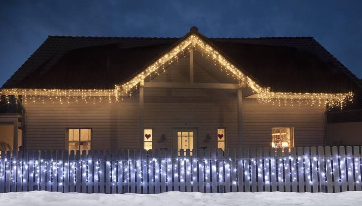  LED Ijspegel Kerstverlichting 12 meter - Warm wit - 480 LEDs 