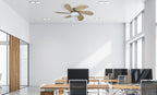 DC30T PLAFONDVENTILATOR MET VERLICHTING 75 CM WIT / HOUT 50 WATT