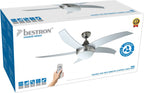DCF52LSR PLAFONDVENTILATOR MET AFSTANDSBEDIENING EN VERLICHTING 132 CM RVS / ZILVER / 60 WATT
