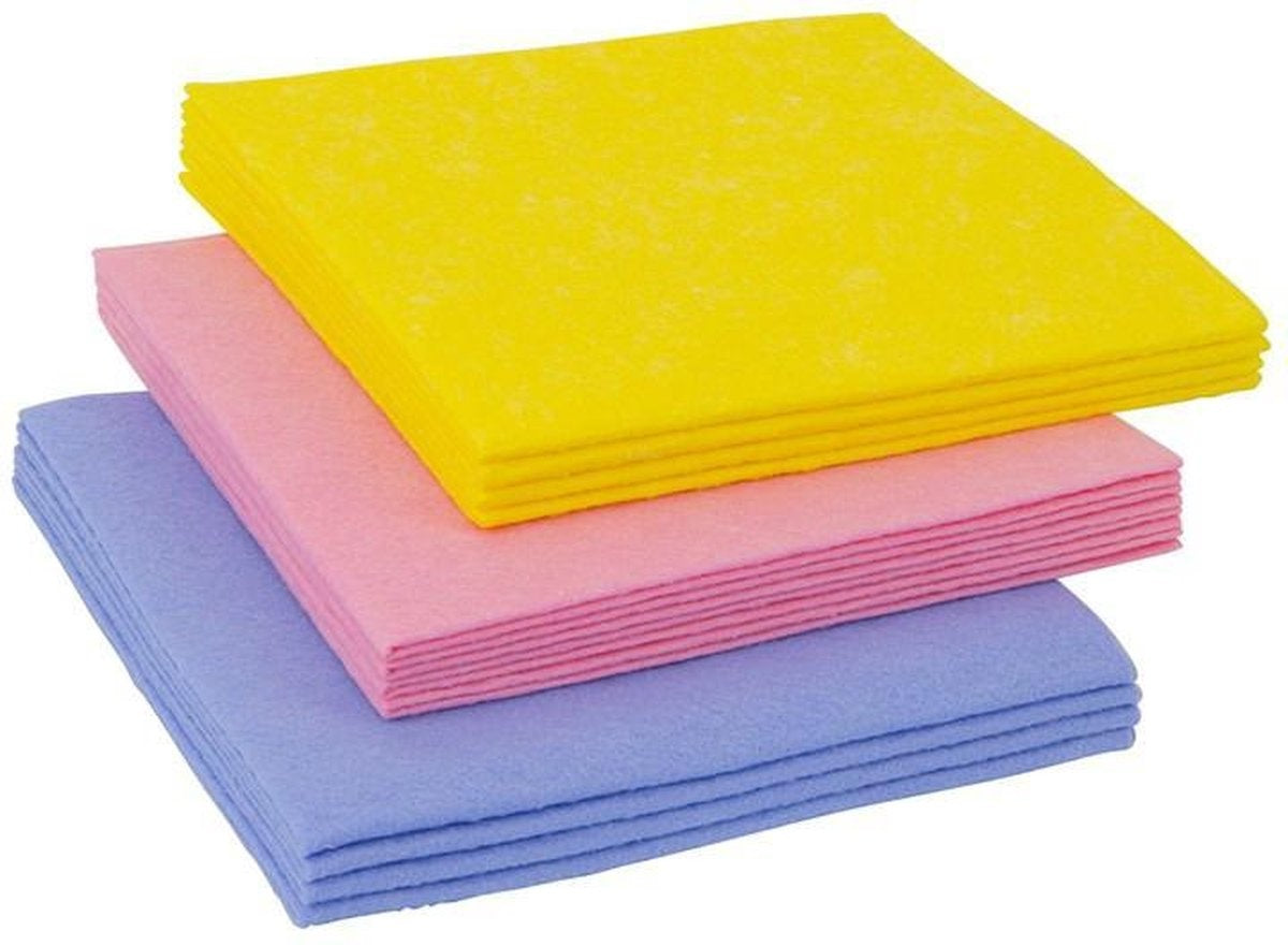 HUISHOUDDOEKJES VISCOSE 35 X 35 CM VERPAKKING 12 STUKS
