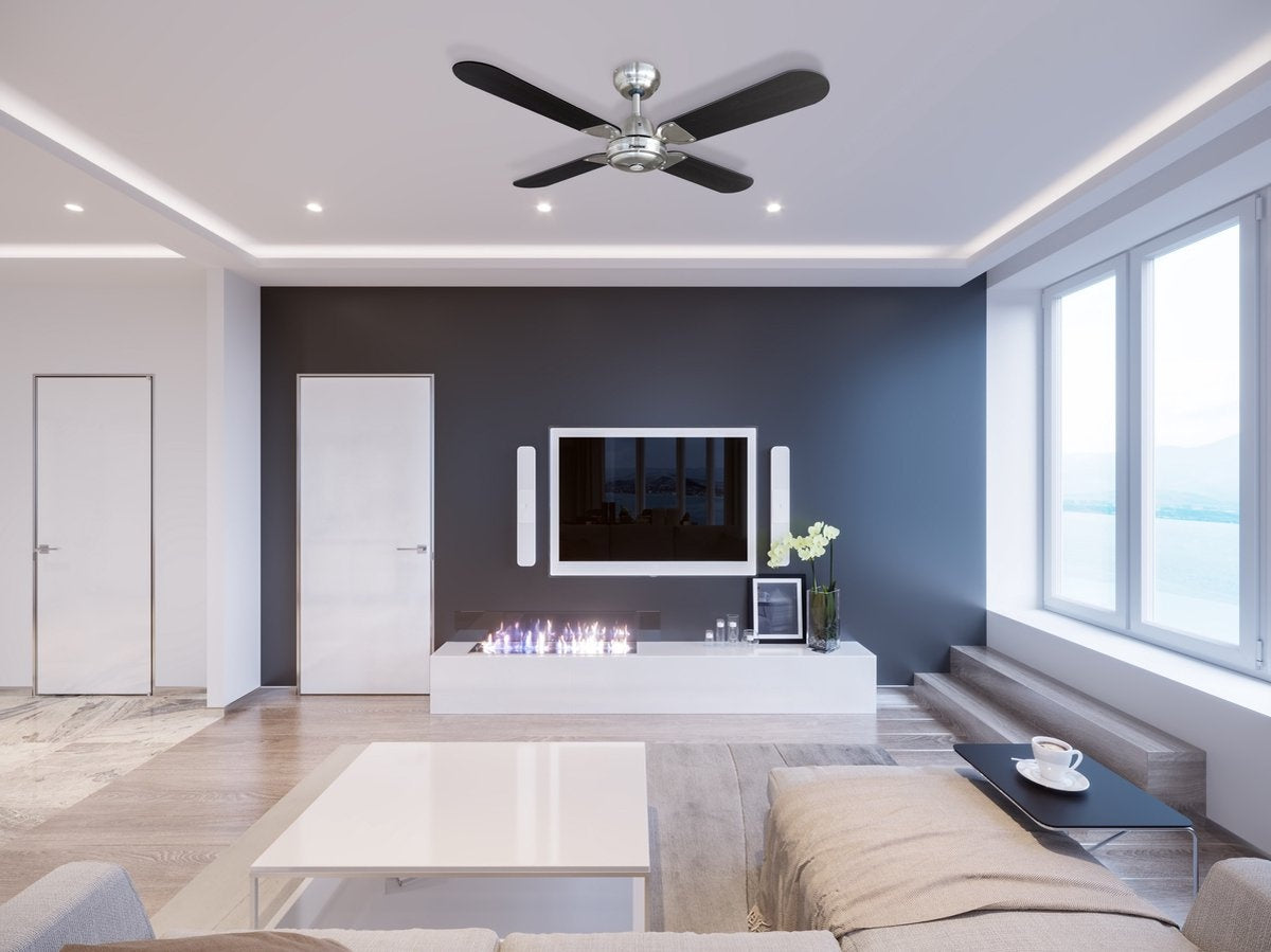  DCF42BR PLAFONDVENTILATOR MET AFSTANDSBEDIENING 102 CM RVS / ZILVER / ZWART 50 WATT