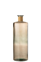 J-LINE VASE SAFARI GLASS LIGHT BROWN LARGE
