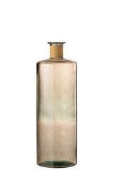 J-LINE VASE SAFARI GLASS LIGHT BROWN LARGE