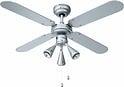 DLHB42S PLAFONDVENTILATOR MET VERLICHTING 102 CM ZILVER / BLAUW 50 WATT
