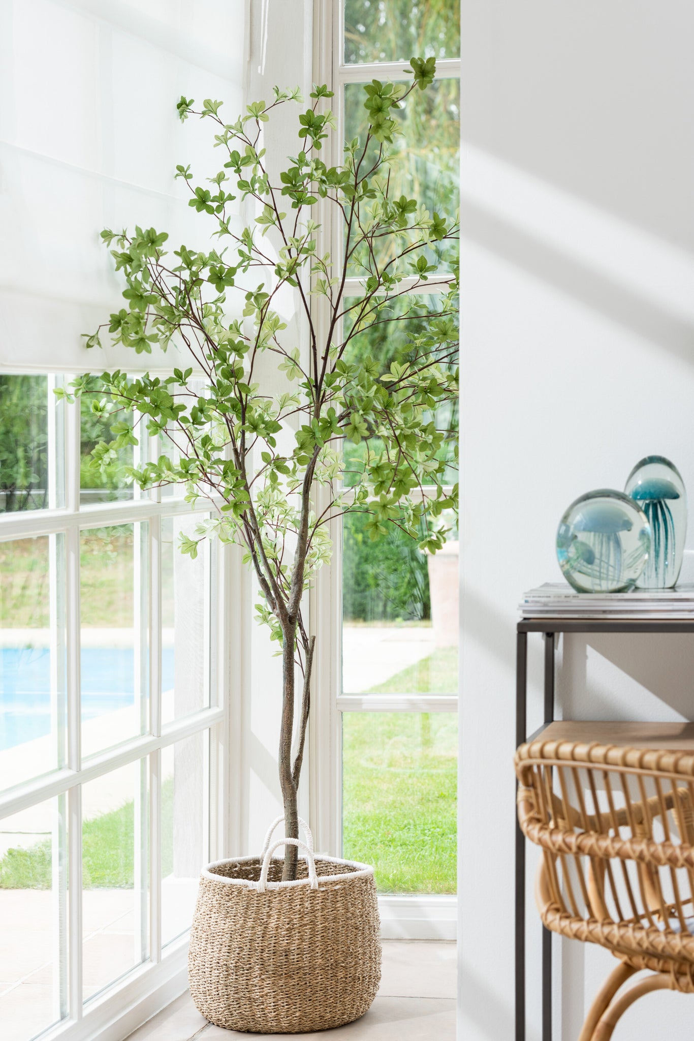 J-LINE KUNSTPLANT FIJNE BLADEREN PLASTIC GROEN/ZWART 192 CM - Tuincentrum Lopik
