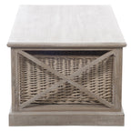J-LINE SALONTAFEL MET 2 PLANKEN/MANDEN GRENENHOUT GRIJS/WIT
