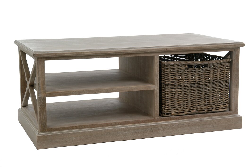 J-LINE SALONTAFEL MET 2 PLANKEN/MANDEN GRENENHOUT GRIJS/WIT