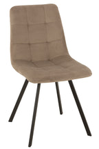J-LINE STOEL MORGAN TEXTIEL/METAAL BEIGE 47X55X82CM - Tuincentrum Lopik