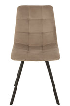 J-LINE STOEL MORGAN TEXTIEL/METAAL BEIGE 47X55X82CM - Tuincentrum Lopik