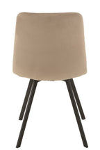 J-LINE STOEL MORGAN TEXTIEL/METAAL BEIGE 47X55X82CM - Tuincentrum Lopik
