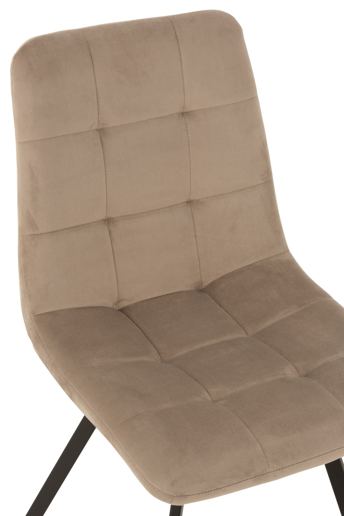 J-LINE STOEL MORGAN TEXTIEL/METAAL BEIGE 47X55X82CM - Tuincentrum Lopik