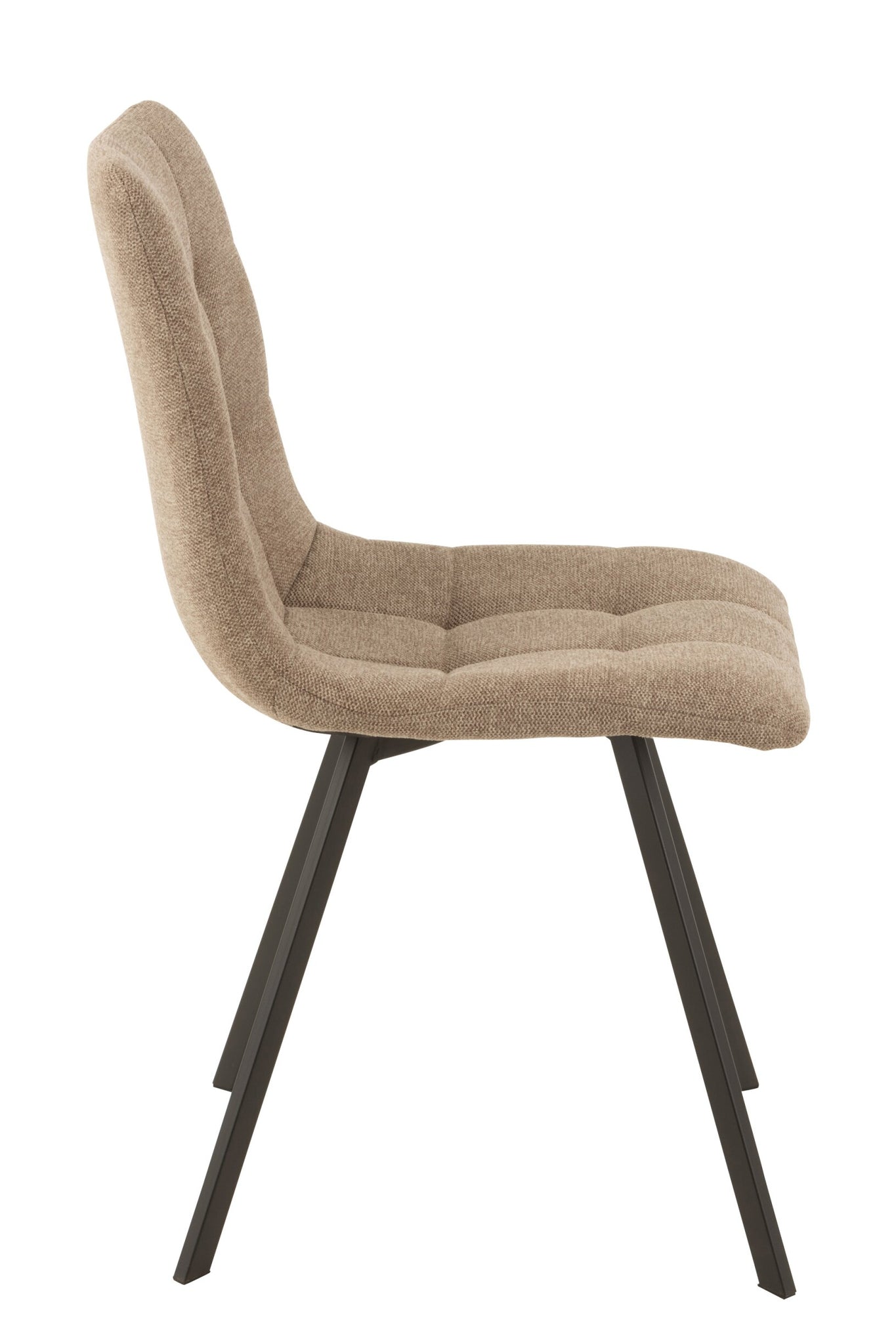 J-LINE STOEL BABETTE TEXTIEL/METAAL BEIGE
