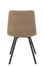 J-LINE STOEL BABETTE TEXTIEL/METAAL BEIGE