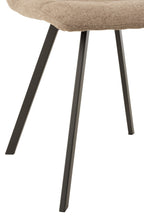J-LINE STOEL BABETTE TEXTIEL/METAAL BEIGE