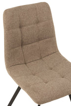 J-LINE STOEL BABETTE TEXTIEL/METAAL BEIGE