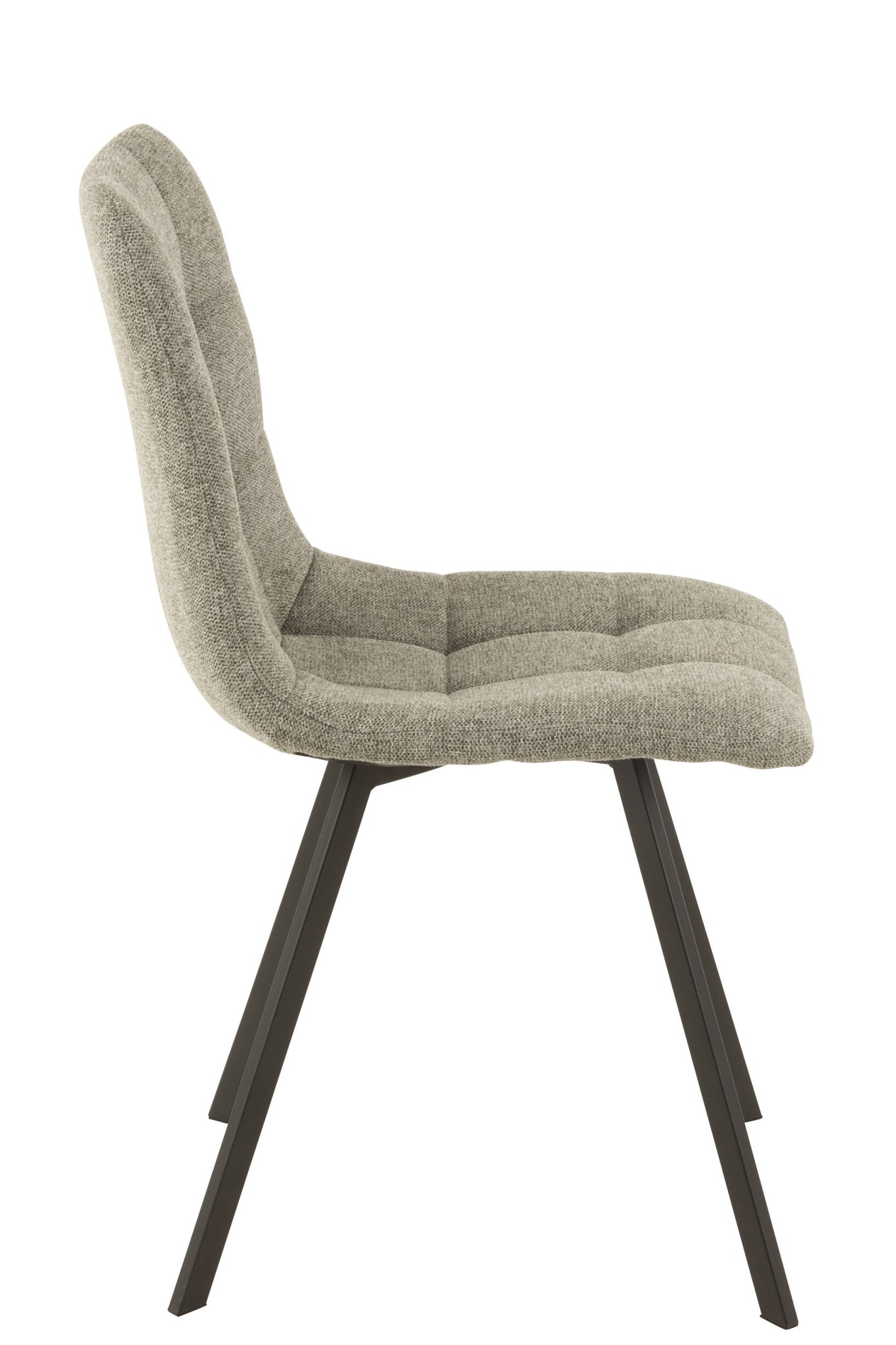 J-LINE STOEL BABETTE TEXTIEL/METAAL GRIJS