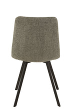 J-LINE STOEL BABETTE TEXTIEL/METAAL GRIJS