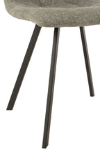 J-LINE STOEL BABETTE TEXTIEL/METAAL GRIJS