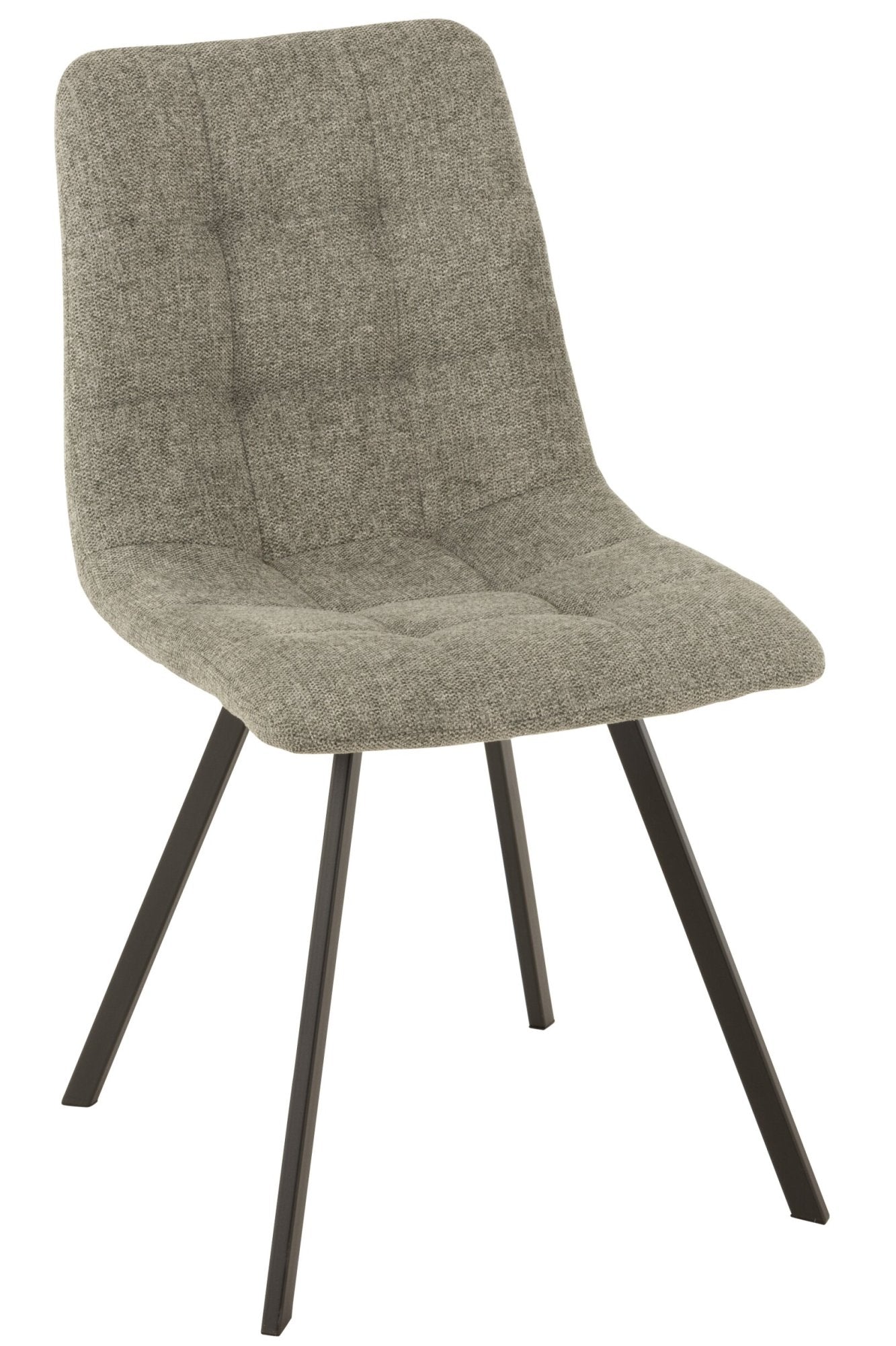 J-LINE STOEL BABETTE TEXTIEL/METAAL GRIJS