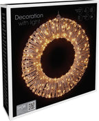 Verlichte Kerstkrans - 38 Cm - 400 Led