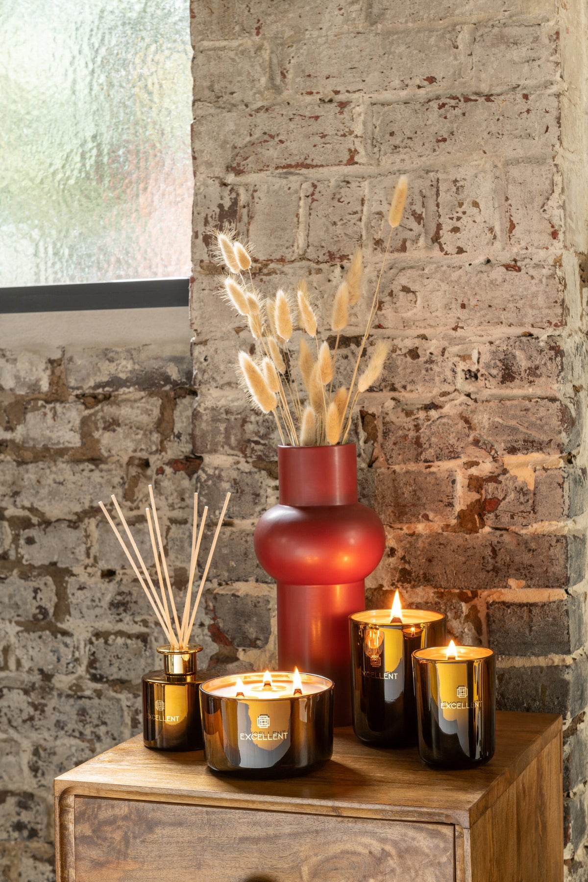 Scented Candle Excellent Golden Honey Ochre Medium-80U - Tuincentrum Lopik