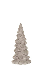 J-Line decoratieve kerstboom Sugar glas grijs klein 20 cm