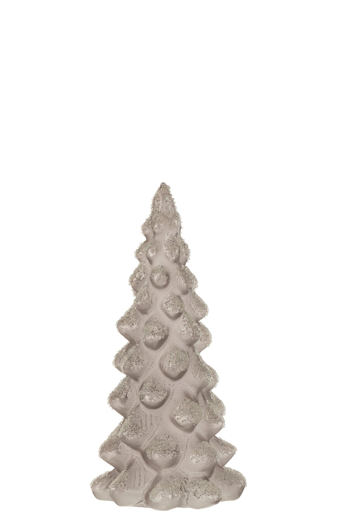 J-Line decoratieve kerstboom Sugar glas grijs klein 20 cm