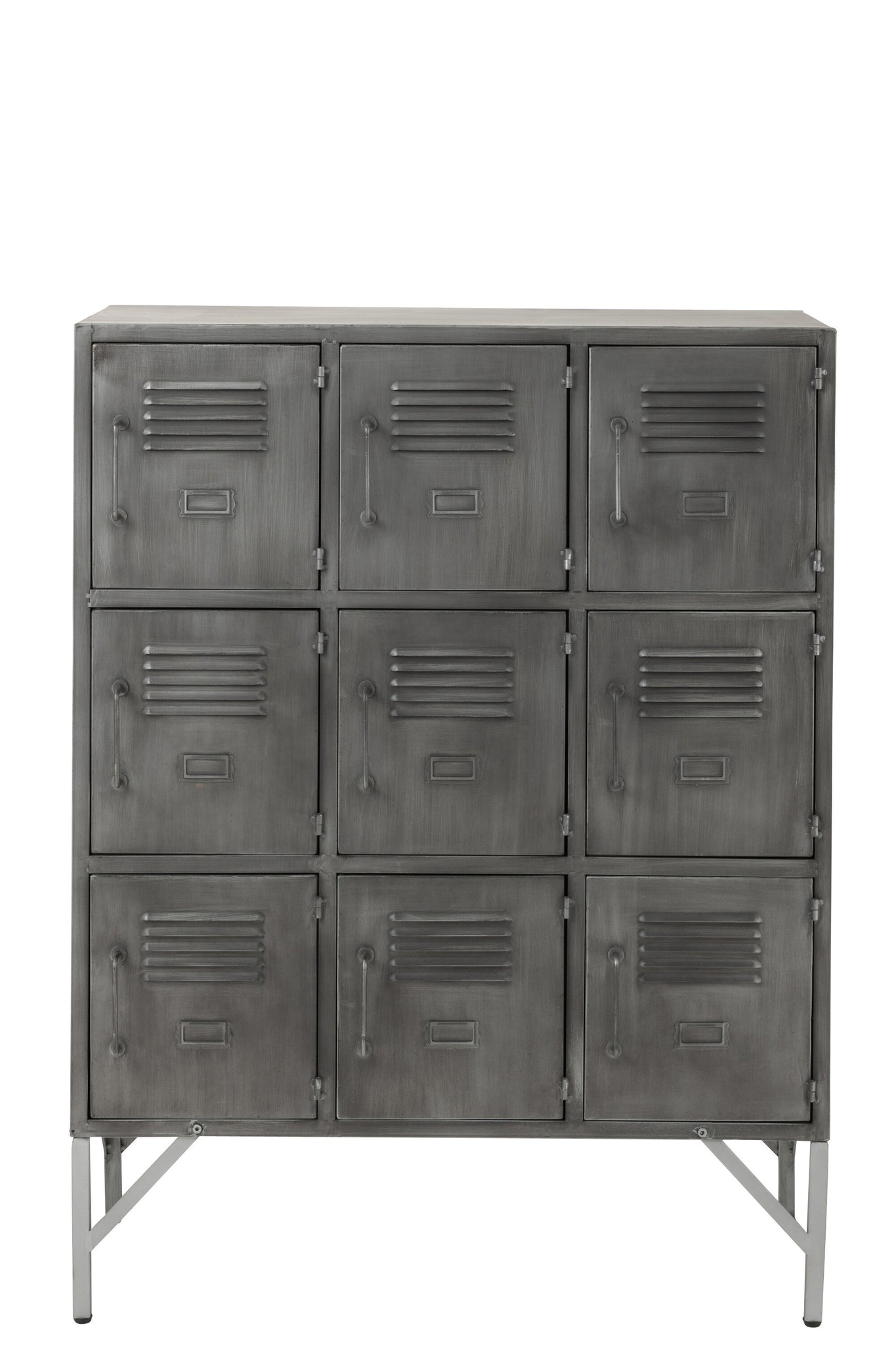 Cupboard 9Doors Metal Silver - Tuincentrum Lopik
