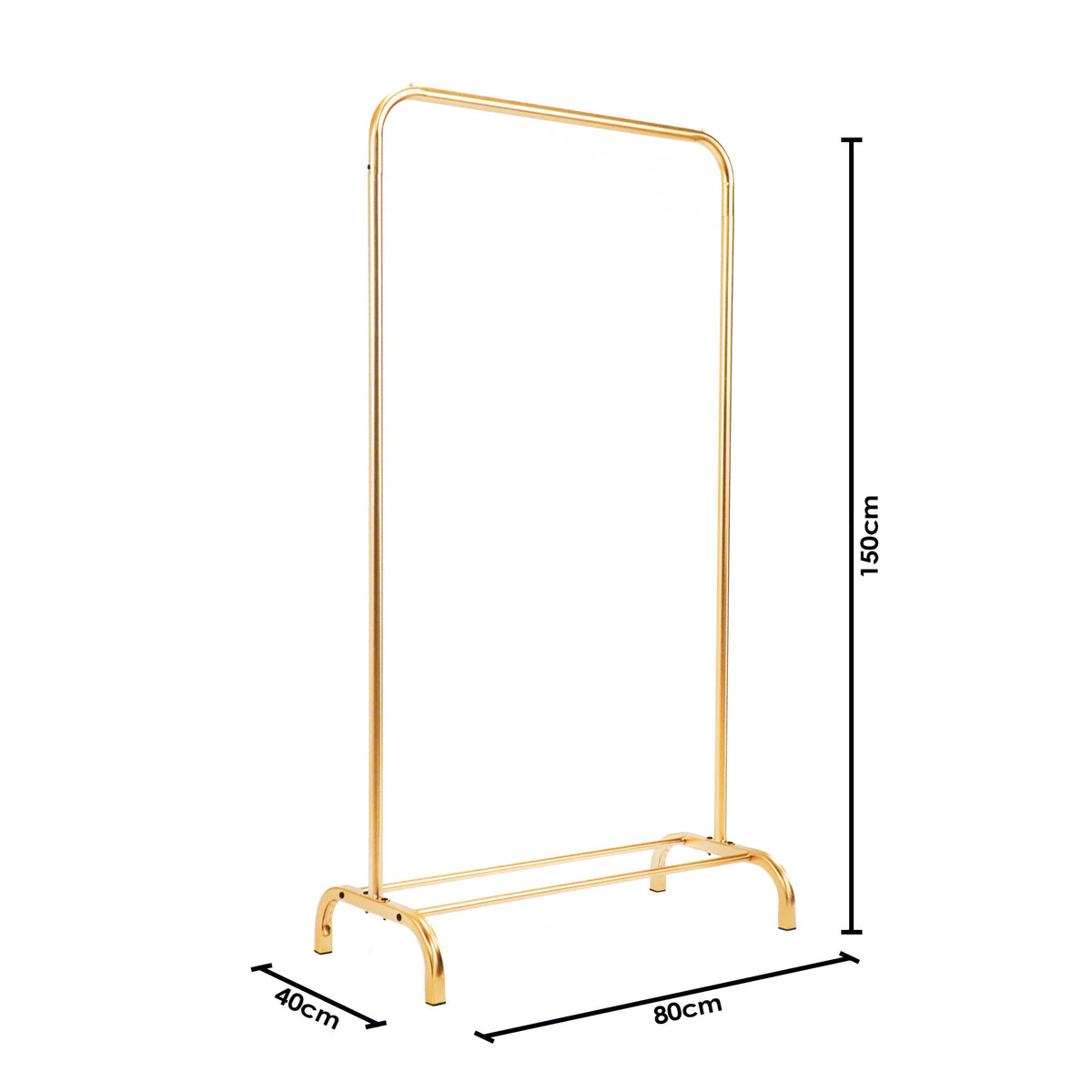HOUSEVITAMIN KLEDINGREK METAAL GOUD 80 X 40 X 150 CM