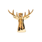 HOUSEVITAMIN KAARSENHOUDER RENDIER KERAMIEK GOUD 11 CM