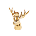 HOUSEVITAMIN KAARSENHOUDER RENDIER KERAMIEK GOUD 11 CM