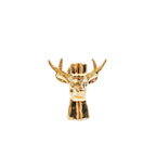 HOUSEVITAMIN KAARSENHOUDER RENDIER KERAMIEK GOUD 16,5 CM