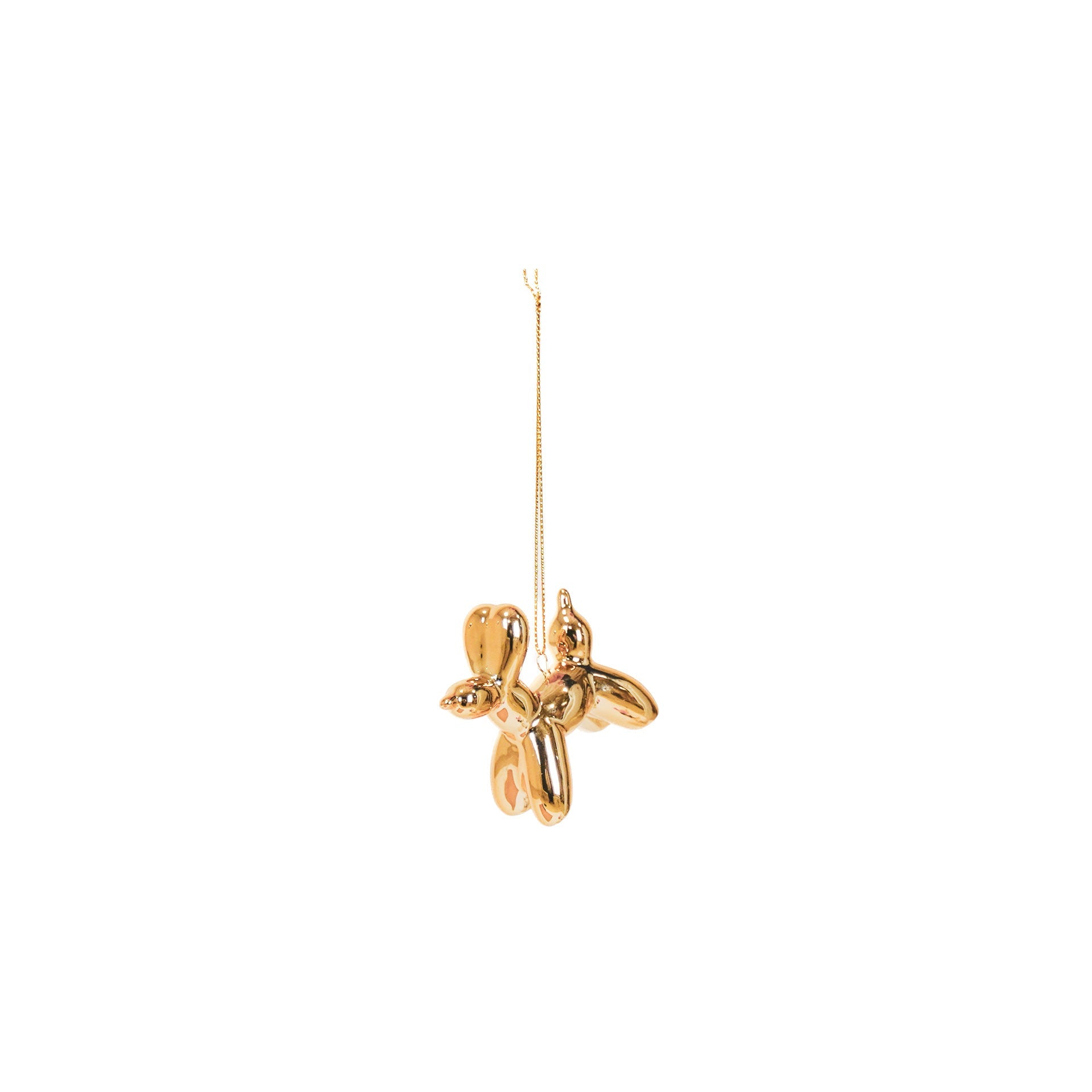 HOUSEVITAMIN KERSTHANGER BALLOON DOG KERAMIEK GOUD 6,5 CM