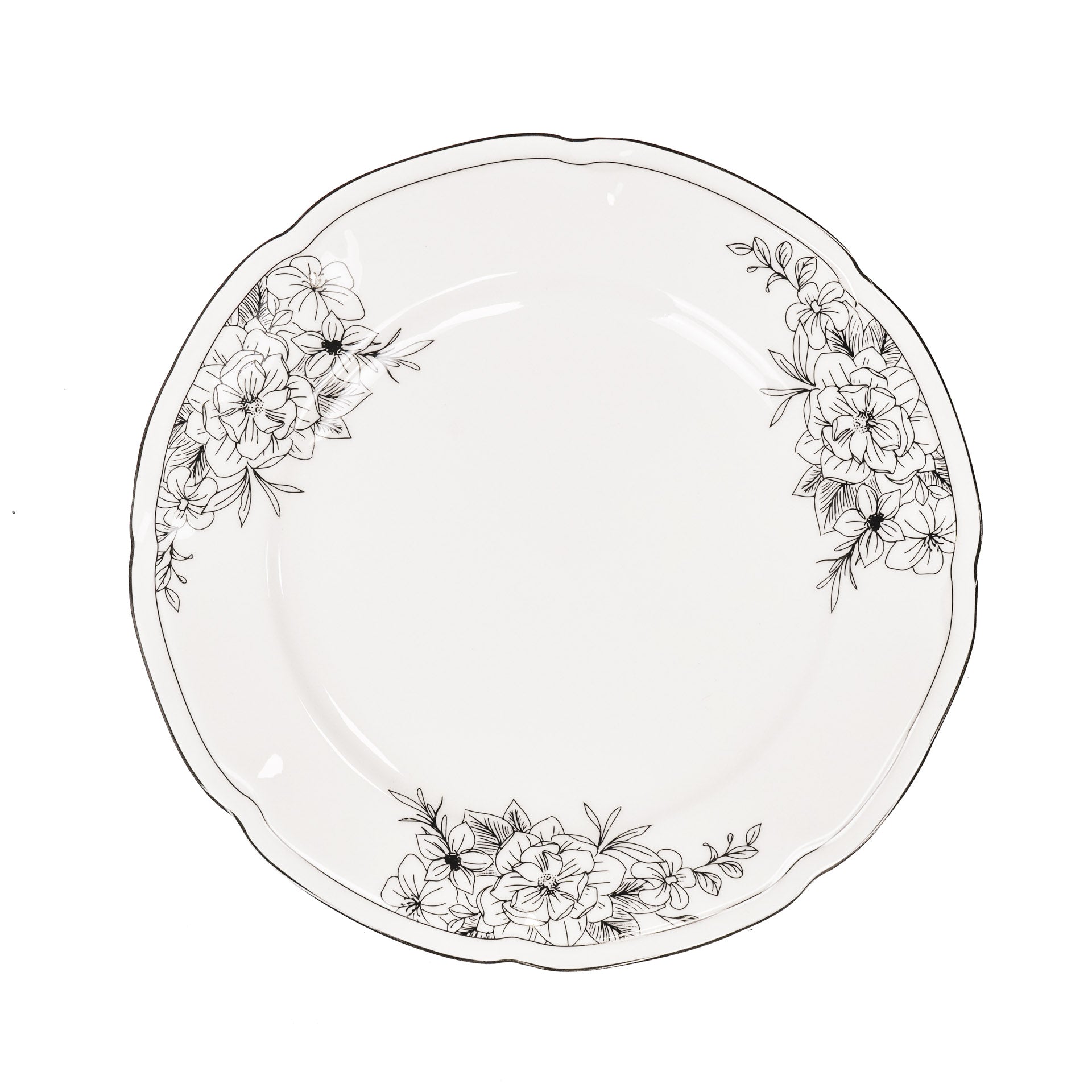 HOUSEVITAMIN BORD LES FLEURS NEW BONE CHINA 26 CM
