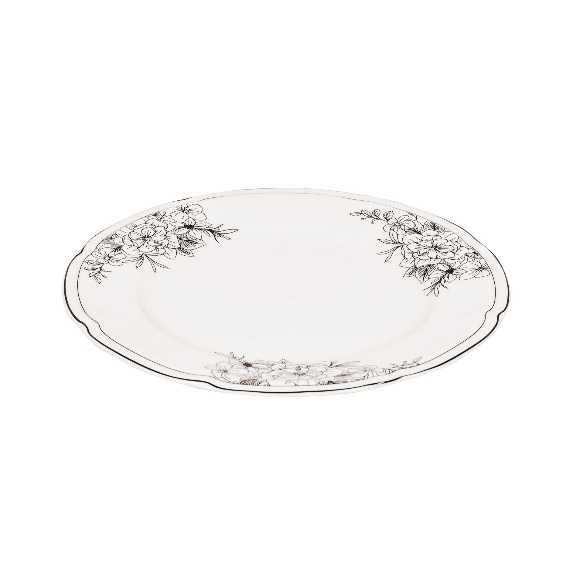 HOUSEVITAMIN BORD LES FLEURS NEW BONE CHINA 26 CM