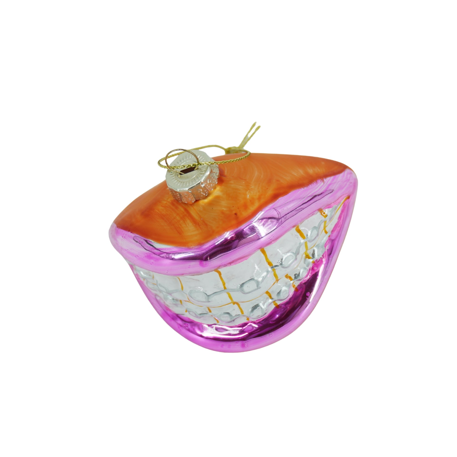 HOUSEVITAMIN KERSTHANGER ARMBAND MET LIPPEN GLAS ROZE 9 CM