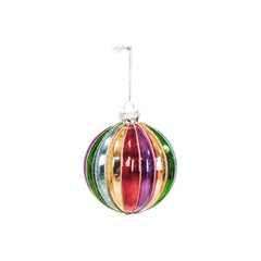 HOUSEVITAMIN KERSTBAL GLAS MULTICOLOR 8 CM