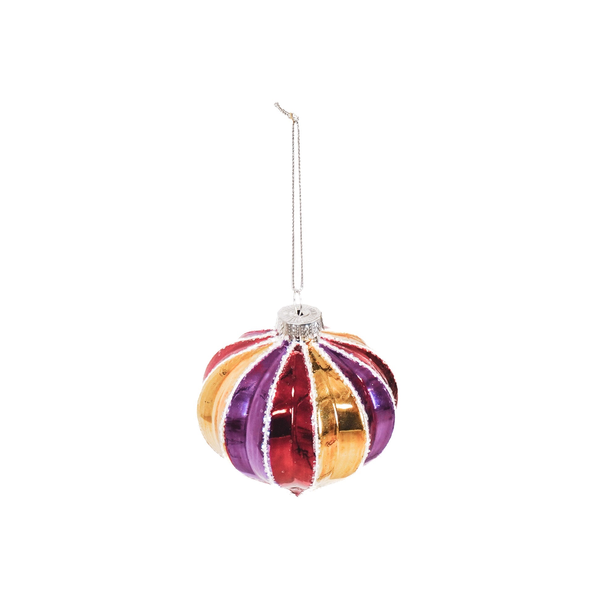 HOUSEVITAMIN KERSTBAL GLAS MULTICOLOR 8 CM