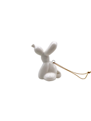 HOUSEVITAMIN DECORATIEVE HANGER BALLONHOND KERAMIEK WIT 6,5 CM