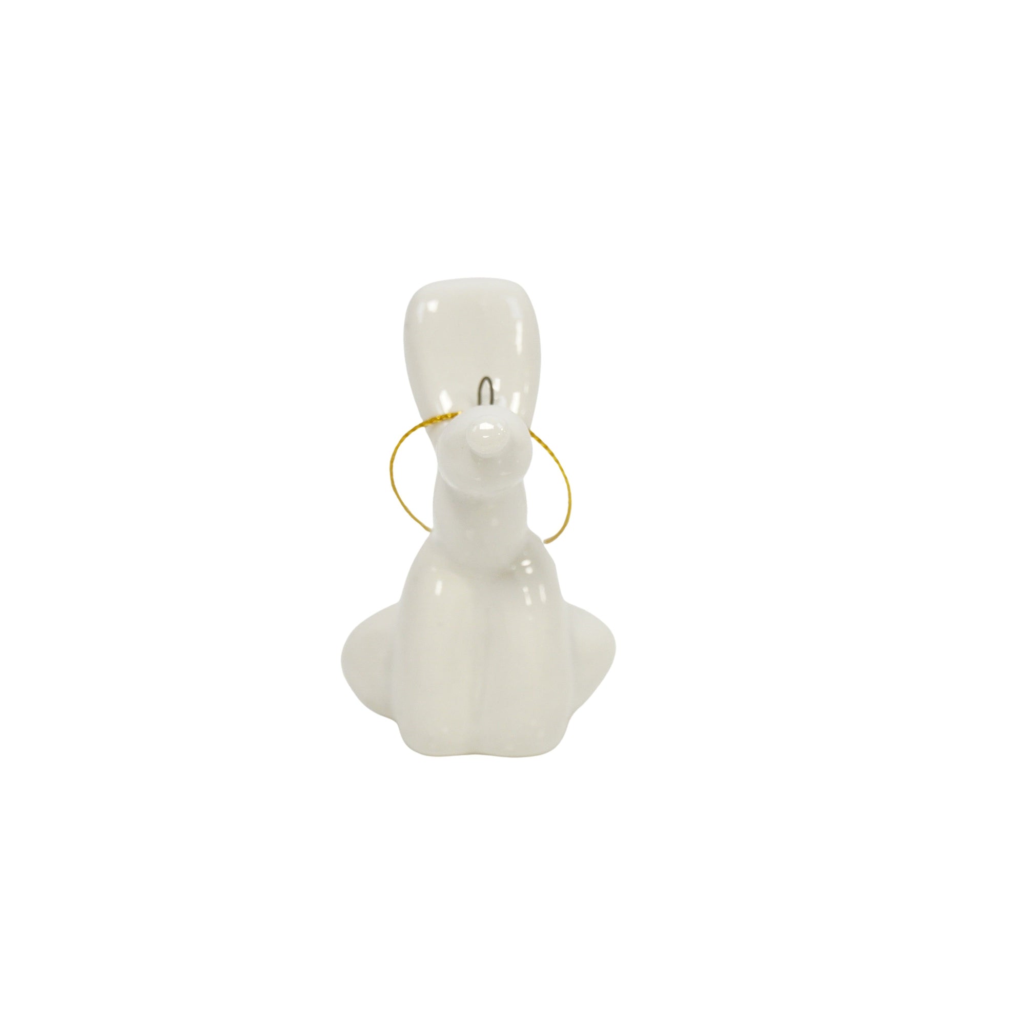 HOUSEVITAMIN DECORATIEVE HANGER BALLONHOND KERAMIEK WIT 6,5 CM