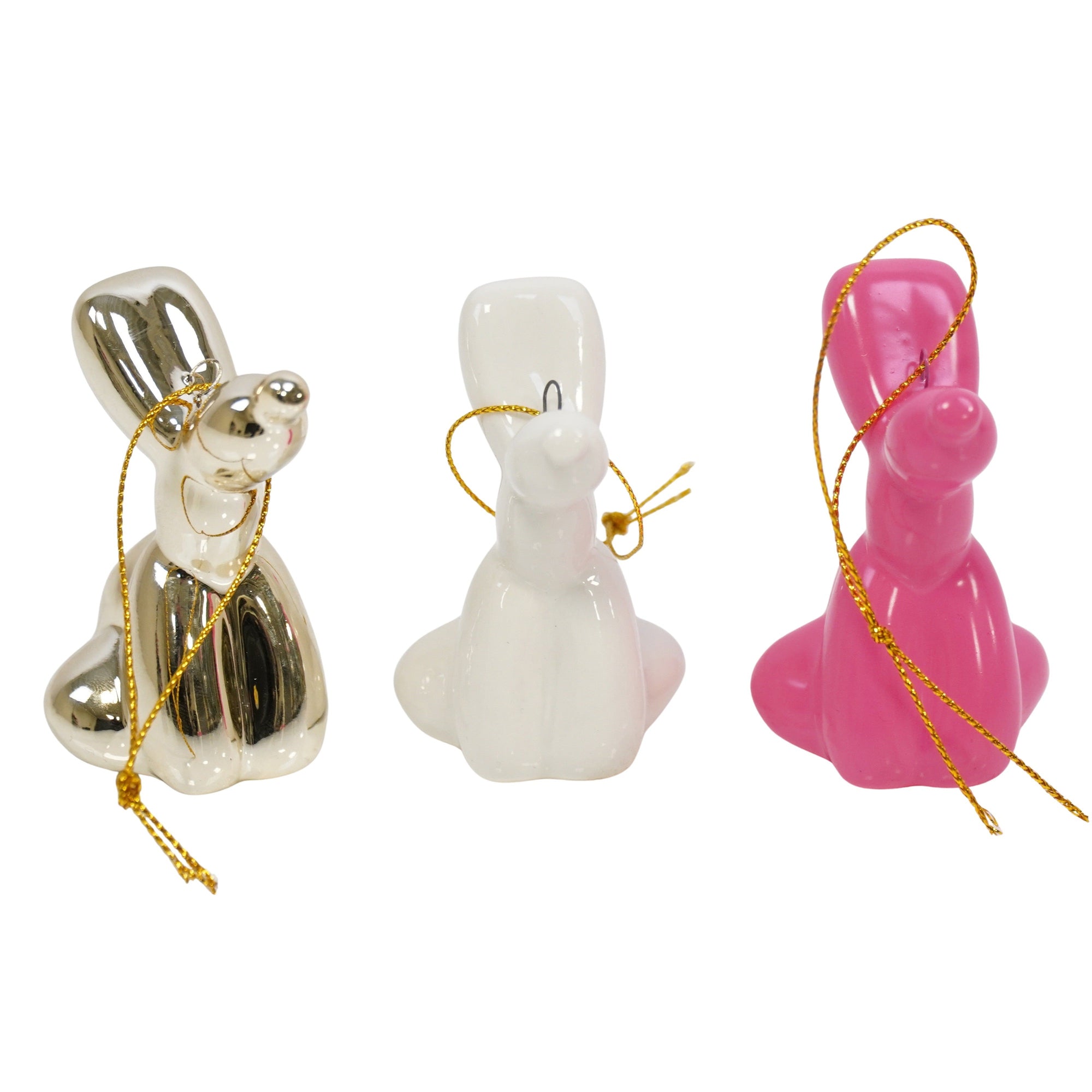 HOUSEVITAMIN DECORATIEVE HANGER BALLONHOND KERAMIEK WIT 6,5 CM