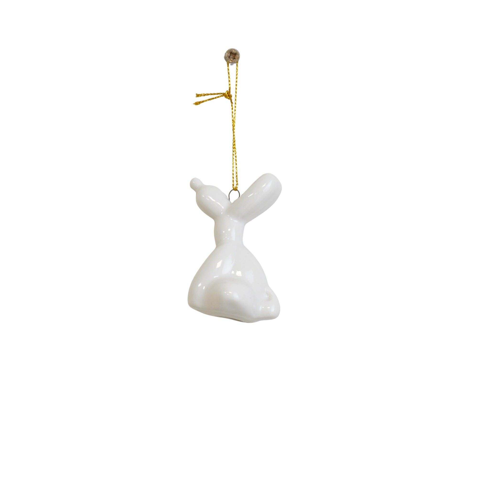 HOUSEVITAMIN DECORATIEVE HANGER BALLONHOND KERAMIEK WIT 6,5 CM