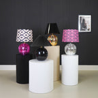 HOUSEVITAMIN TAFELLAMP DISCOBAL GLAS ZILVER 20 CM