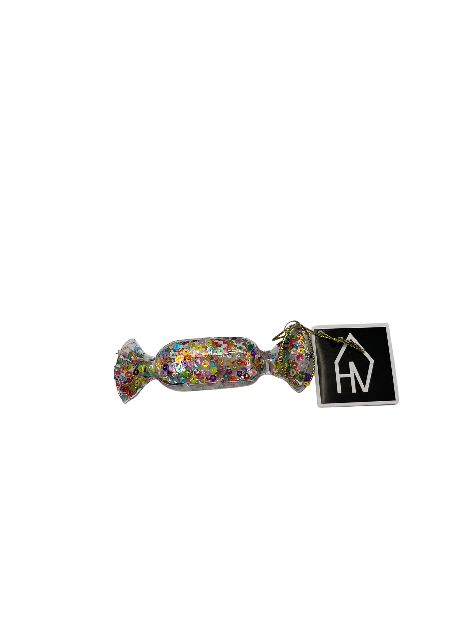 HOUSEVITAMIN KERSTHANGER CANDY GLAS 9 CM